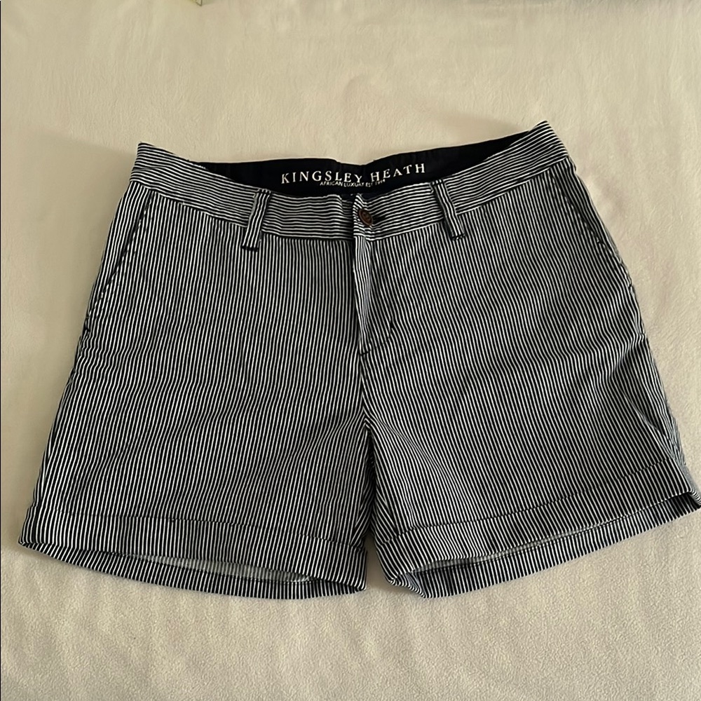 Blue and White Bermuda Shorts
